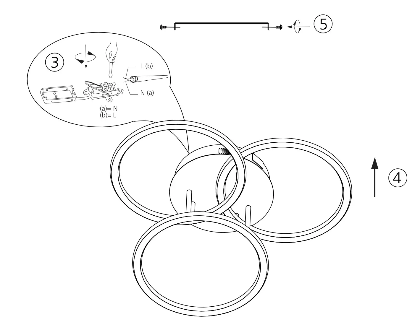 Paul Neuhaus 8281 LED Ceiling Light - electrical connection