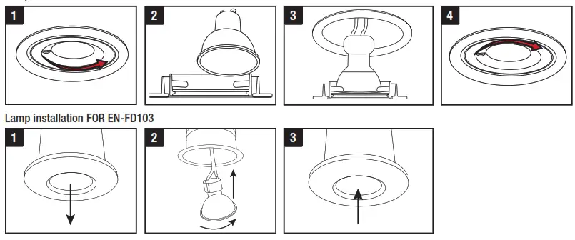 Aurora EN-FD101 Adjustable Lock Ring Fire Rated Downlight - 2