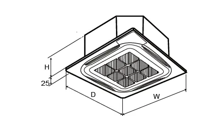 PAKREF EK-48IH01 Cassette 4 Ton Air Conditioner 39