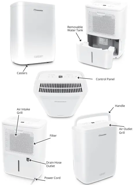 inventor CF ION 10L Comfort Dehumidifie - YOUR DEHUMIDIFIER