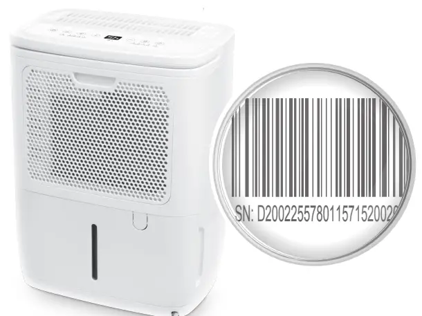 inventor CF ION 10L Comfort Dehumidifie - warranty purposes