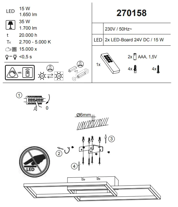 Paul Neuhaus 14010-55 Q inigo Ceiling Lamp