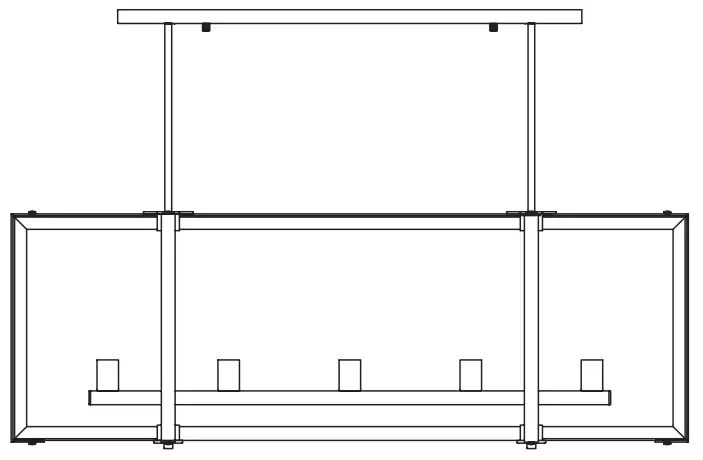 Hunter 19811 5 Light Linear Chandelier -
