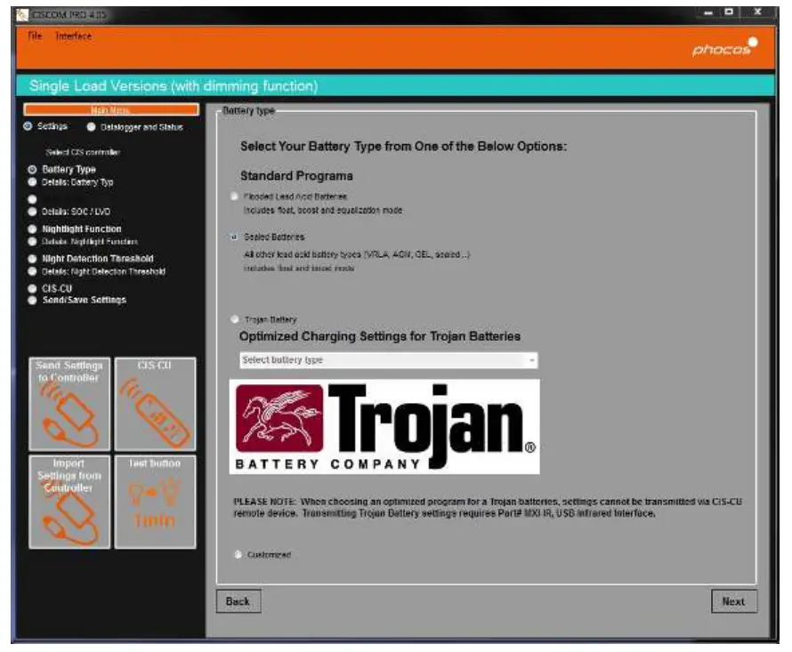 phocos MXI-IR PC USB Interface fig 13