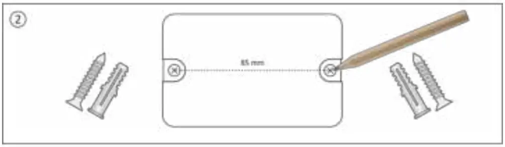 LF70 DUO LED Floodlight 20 Watt Motion Sensor Installation illustration
