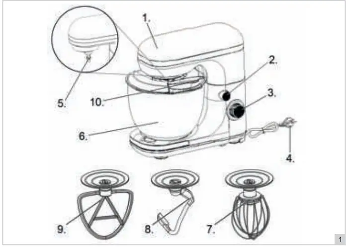 bESTRON AKM900CO Kitchen Master Food Processor-fig3