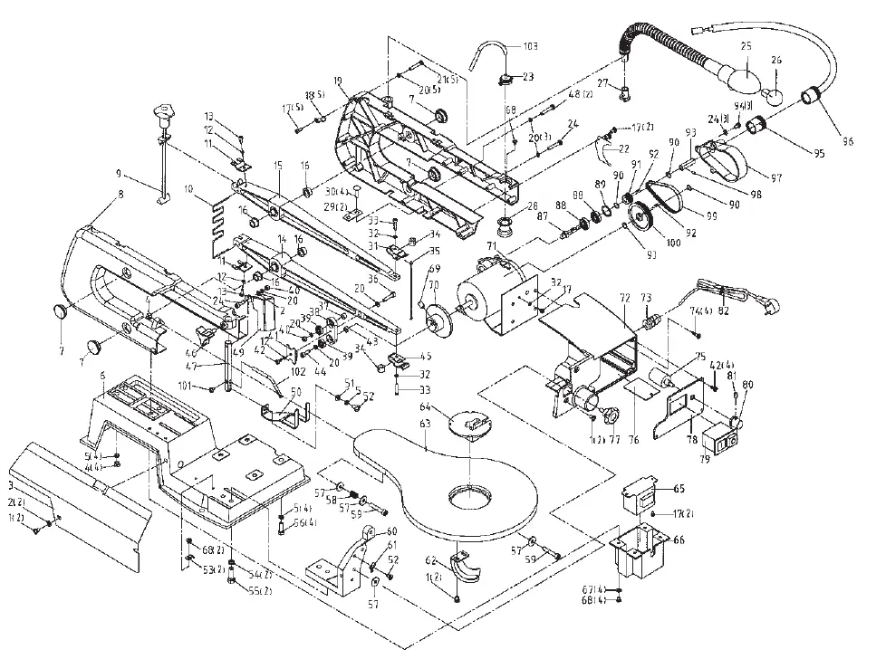 scheppach DECO-FLEX Variable Speed Scroll Saw 10