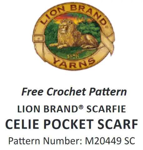 LION BRAND M20449 SC CELIE POCKET SCARF Instructions