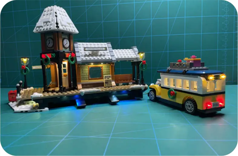 GAME OF BRICKS Light Kit for Winter Village Station Step 6_D