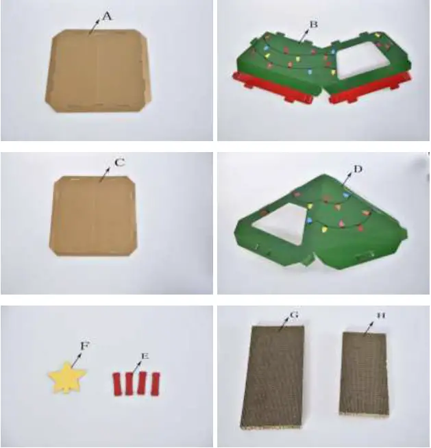 anko 43190768 Cat Scratcher Box Christmas Tree 01