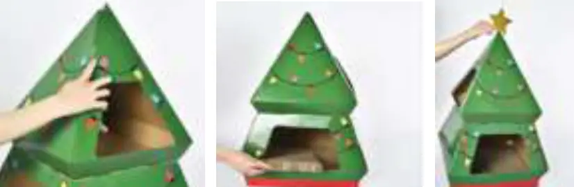 anko 43190768 Cat Scratcher Box Christmas Tree 06