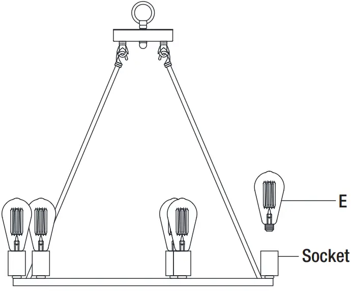 HAMPTON BAY HDP00325WDG Stratton 5 Light Chandelier - Figure 9