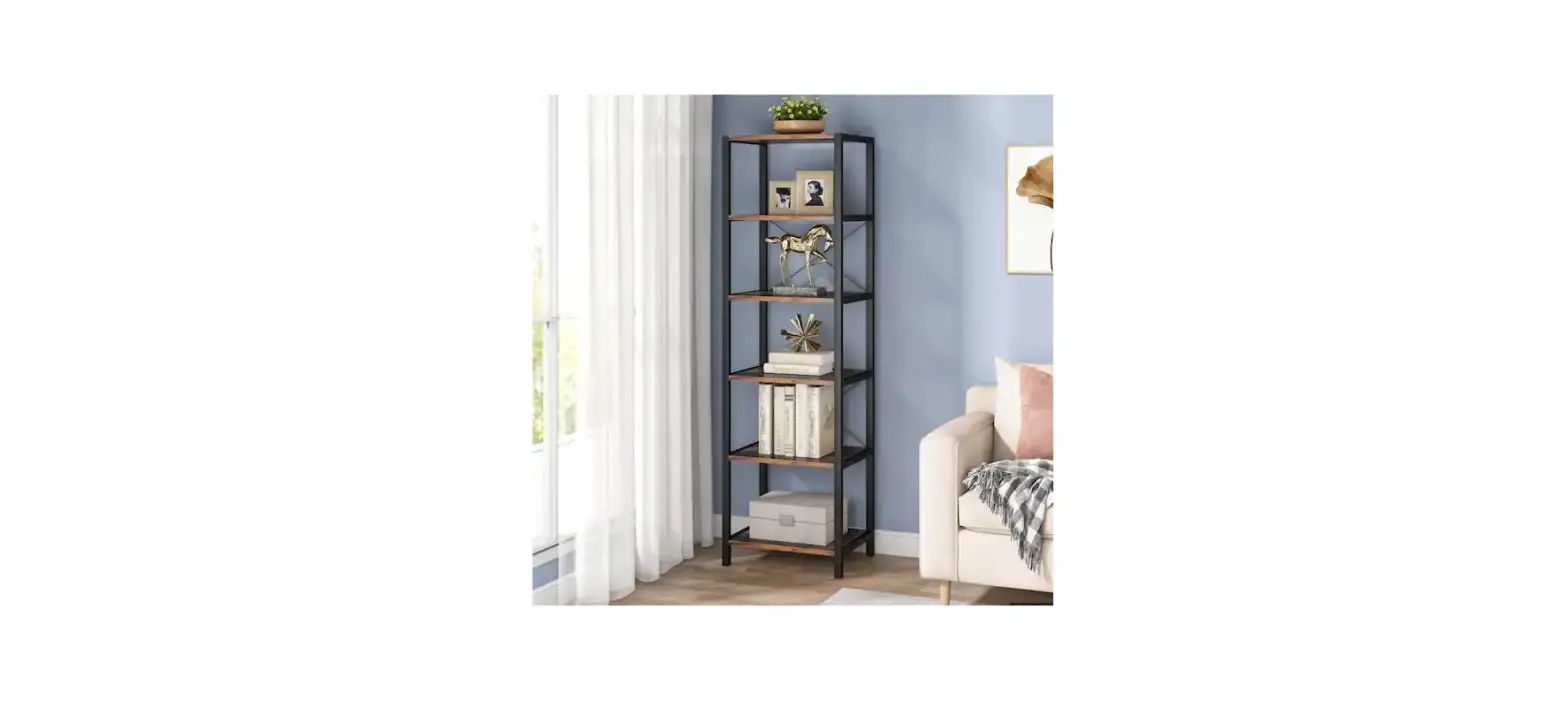 Byblight Bb-jw0149dt Rustic Brown Wood 6-shelf Etagere Standard Bookcase Instruction Manual Byblight Bb-jw0149dt Rustic Brown Wood 6-shelf Etagere Standard Bookcase Instruction Manual