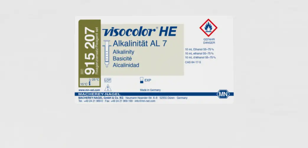 Macherey-nagel 915207 Visocolor He Alkalinity Al 7 Test Kit Instructions