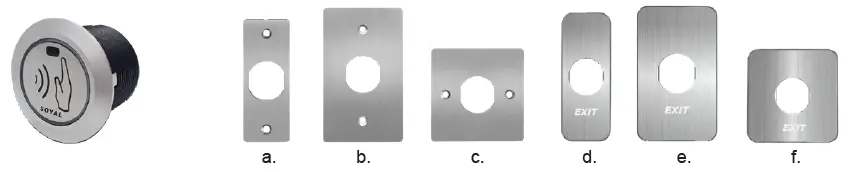 SOYAL-R-101-PBI-L-Touch-Les-Infrared-Sensor-Push-Button-FIG-1