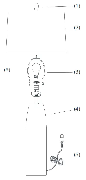TREND TT80157 33 Inch Table Lamp - Mounting