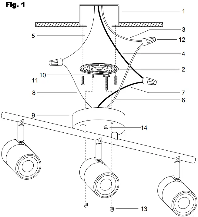 EnviroLite EVT31053C5 Gilded 2 ft. 3-Light Matte Black with Brushed Gold Integrated LED Selectable CCT -
