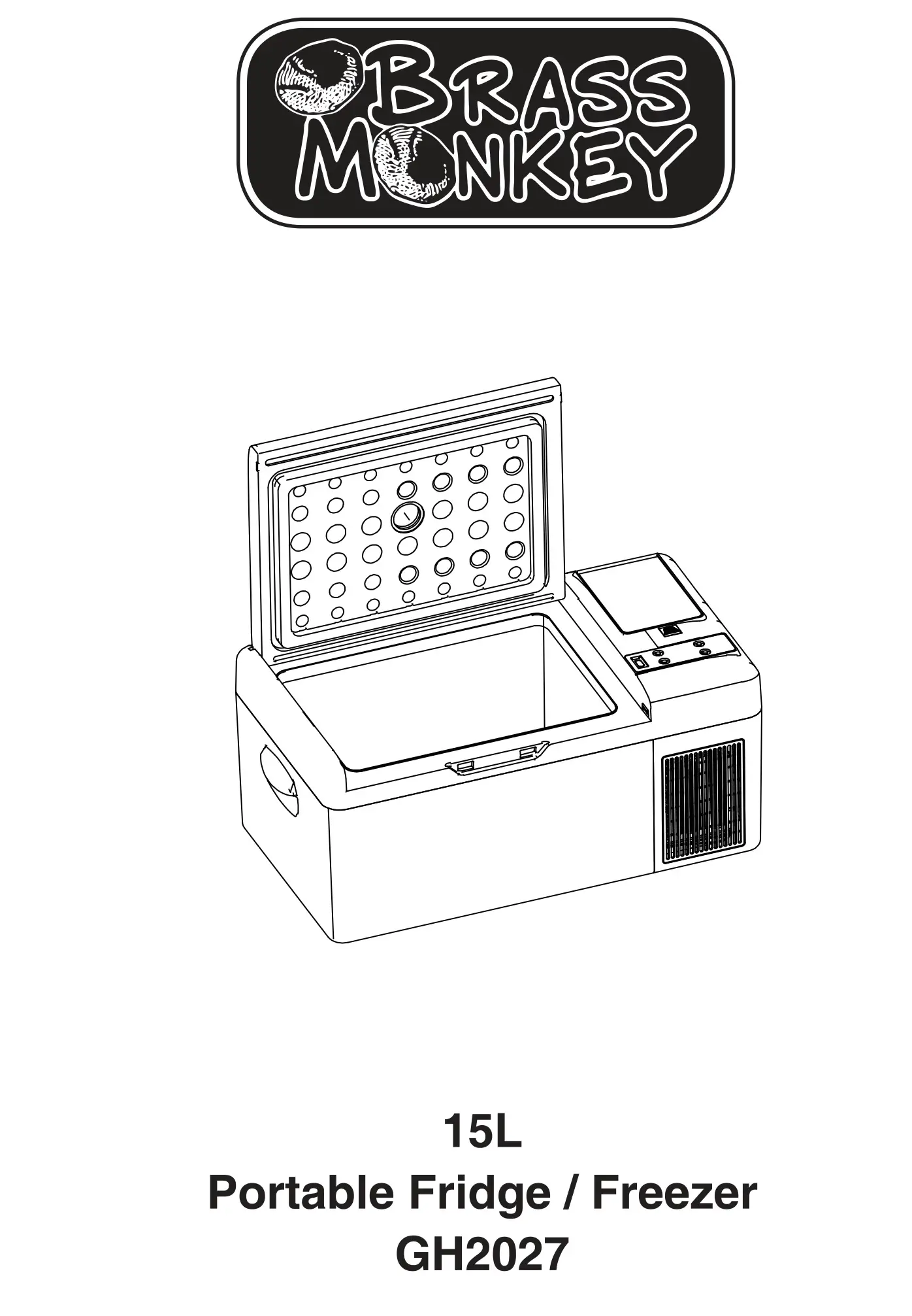 BRASS MONKEY GH2027 15L Portable Fridge Freezer Instruction Manual