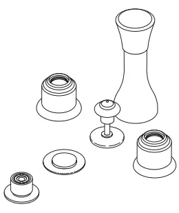 BRIZO-6310-Three-Handle-Rosette-Bidet-Valve-FIG1