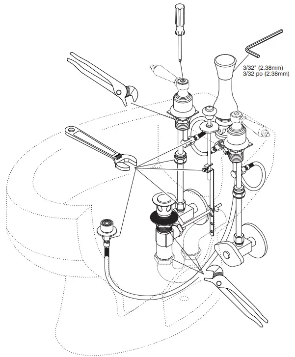 BRIZO-6310-Three-Handle-Rosette-Bidet-Valve-FIG3