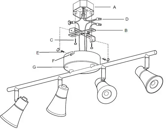 DESIGNERS FOUNTAIN EVT41052D3-35 4-Light Contemporary Flush Mount-1