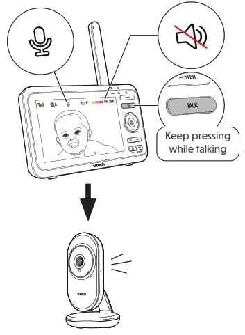 vtech VM350 2 Full Color Video Monitor - Basic operation 3