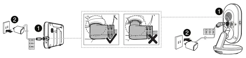 vtech VM350 2 Full Color Video Monitor - Connect the baby monitor 2