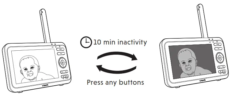 vtech VM350 2 Full Color Video Monitor - Dim mode