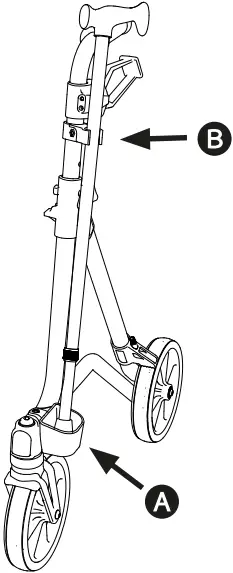 TAiMA Lightweight Rollator - CANE HOLDER