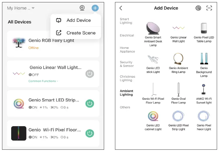 Kmart I004686 Genio Wi-Fi Pixel 6 Piece Linear Wall Light 12