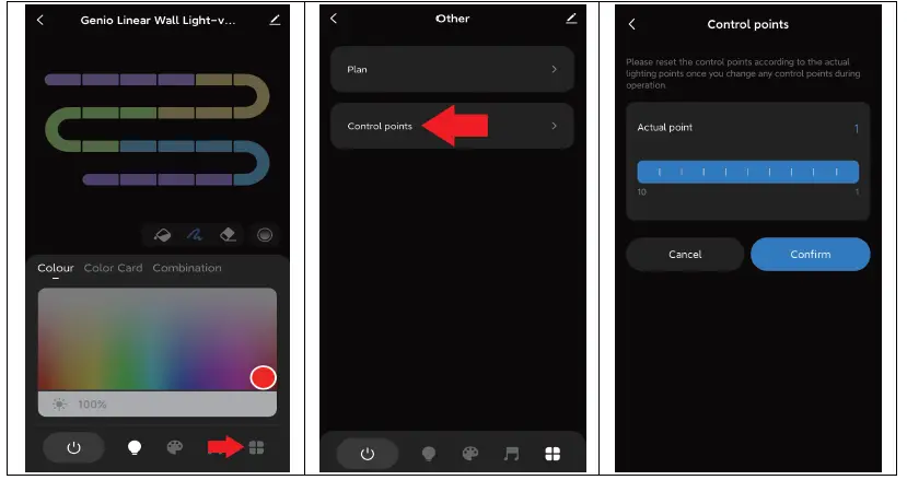 Kmart I004686 Genio Wi-Fi Pixel 6 Piece Linear Wall Light 18