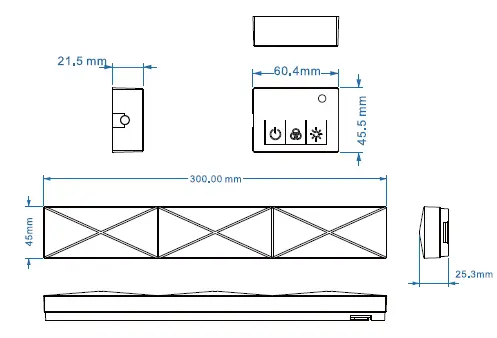 Kmart I004686 Genio Wi-Fi Pixel 6 Piece Linear Wall Light 2