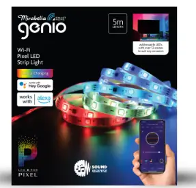 Kmart I004686 Genio Wi-Fi Pixel 6 Piece Linear Wall Light