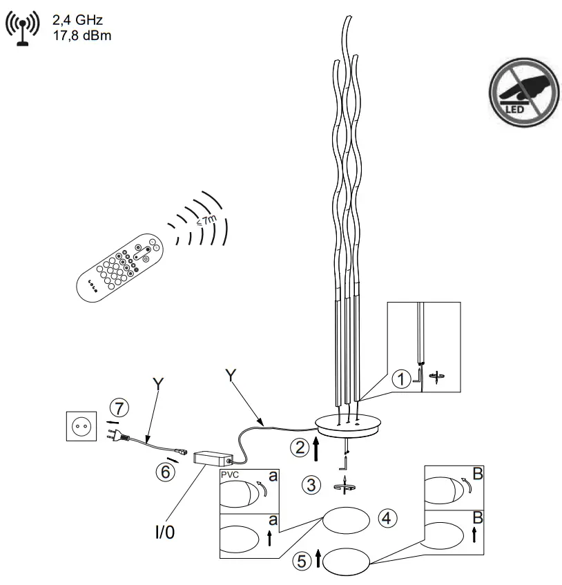 Leuchten Direkt 996135 LED Floor Lamp 3 Filigree Light - fig