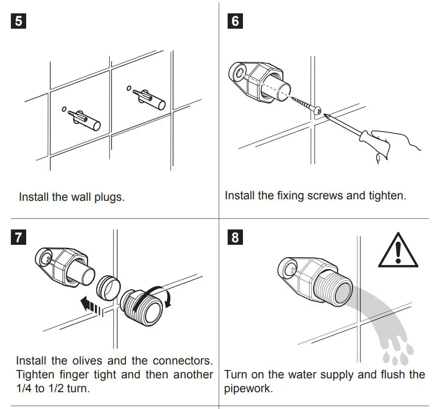 KOHLER Mira Atom EV Thermostatic Bar Valve User Guide - Installation of the Bar Valve