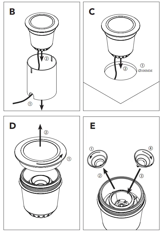 LiGHTPRO 186U 12V Atik R1 9W Dimmable Ground Light - Fig 1