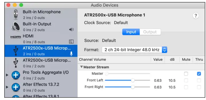 audio-technica ATR2500x-USB Cardioid Condenser USB Microphone - Select input version