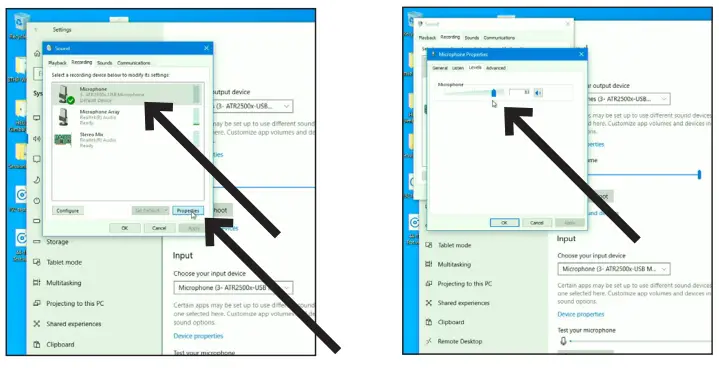 audio-technica ATR2500x-USB Cardioid Condenser USB Microphone - setting is different from