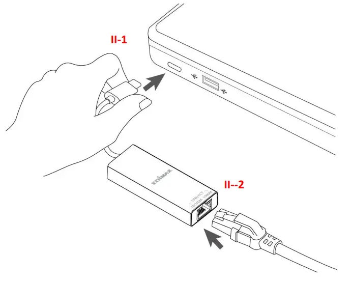 EDIMAX EU-4306C Gigabit 1Gbps Ethernet LAN Adapter - Connect to the Network