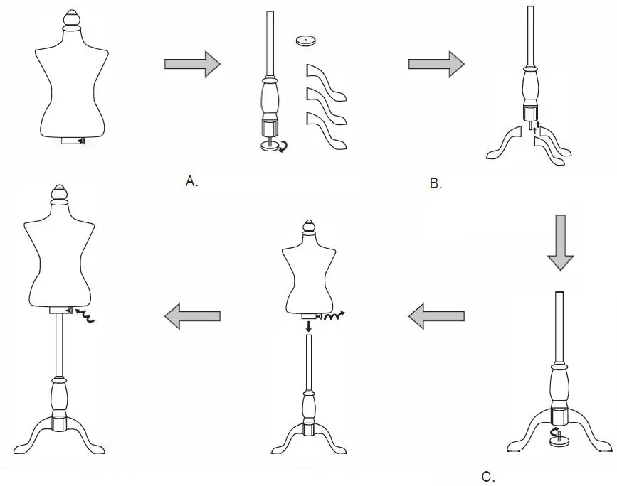 sandinrayli-SY18F0213-Canvas-Female-Mannequin-Torso-W-Tripod-Stand-2