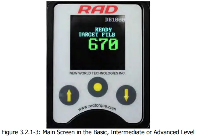 Digital B RAD Battery Torque Wrench - Unlocking Access Levels 1
