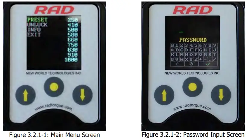 Digital B RAD Battery Torque Wrench - Unlocking Access Levels