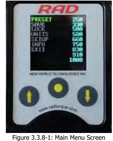 Digital B RAD Battery Torque Wrench - Unlocking Access Levels11