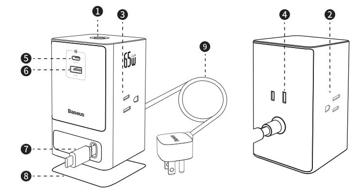 Baseus-CCGAN65-SS3ACS-PowerCombo-Power-Strip-FIG-1