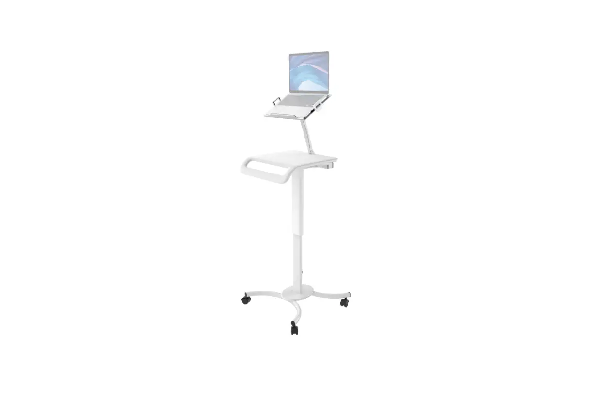 Cta Qpad-hrswlt Height Adjustable Rolling Workstation Cart With Laptop Holder Instruction Manual