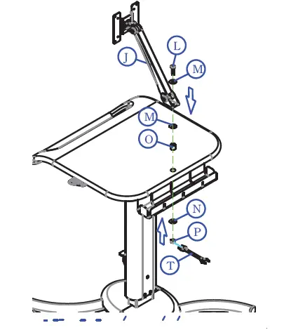 CTA QPAD-HRSWLT-Height-Adjustable-Rolling-Workstation-Cart-with-Laptop-Holder-FIG- (7)