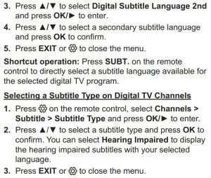 FIG 26 Turning On or Off Subtitles
