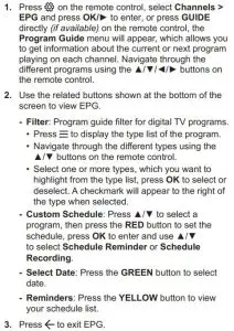 FIG 30 Using EPG (Electronic Program Guide)
