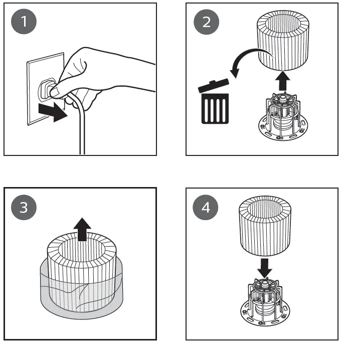 PHILIPS HU2716 Humidifier Replace the humidification filter