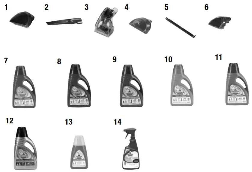 Bissell 8910 Series ProHeat Vacuum - Additional accessories